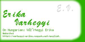 erika varhegyi business card